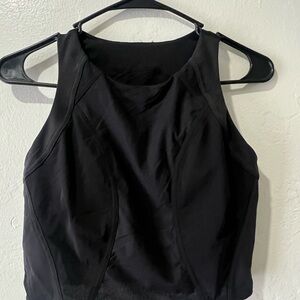 Lululemon Mesh Panelled Training Shelf Tank Top Black Size 6